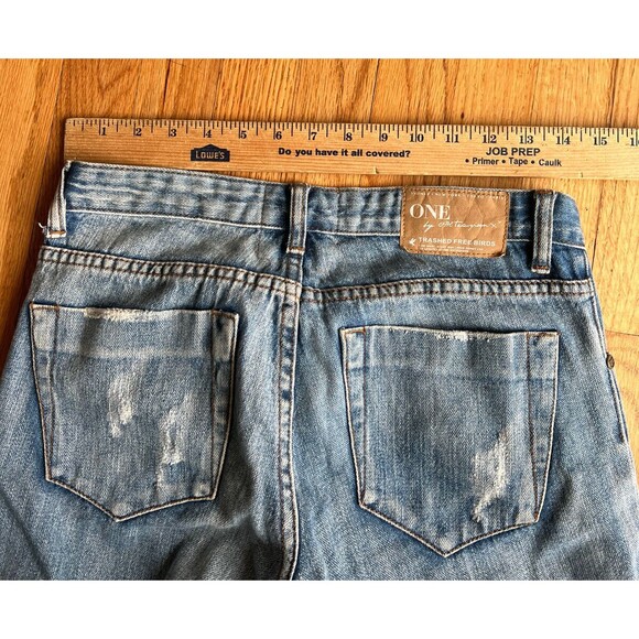 One X One Teaspoon 24 Destroyed Distressed Women's Blue Jeans - Picture 7 of 7